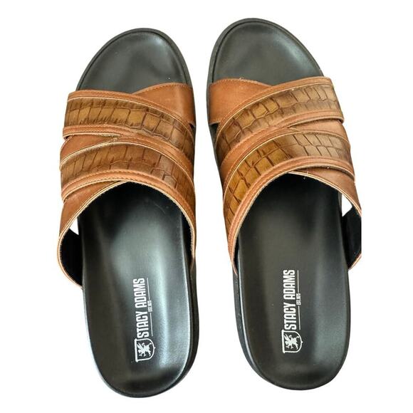 Stacy Adams 10m men’s croco embossed slides. - Picture 4 of 15